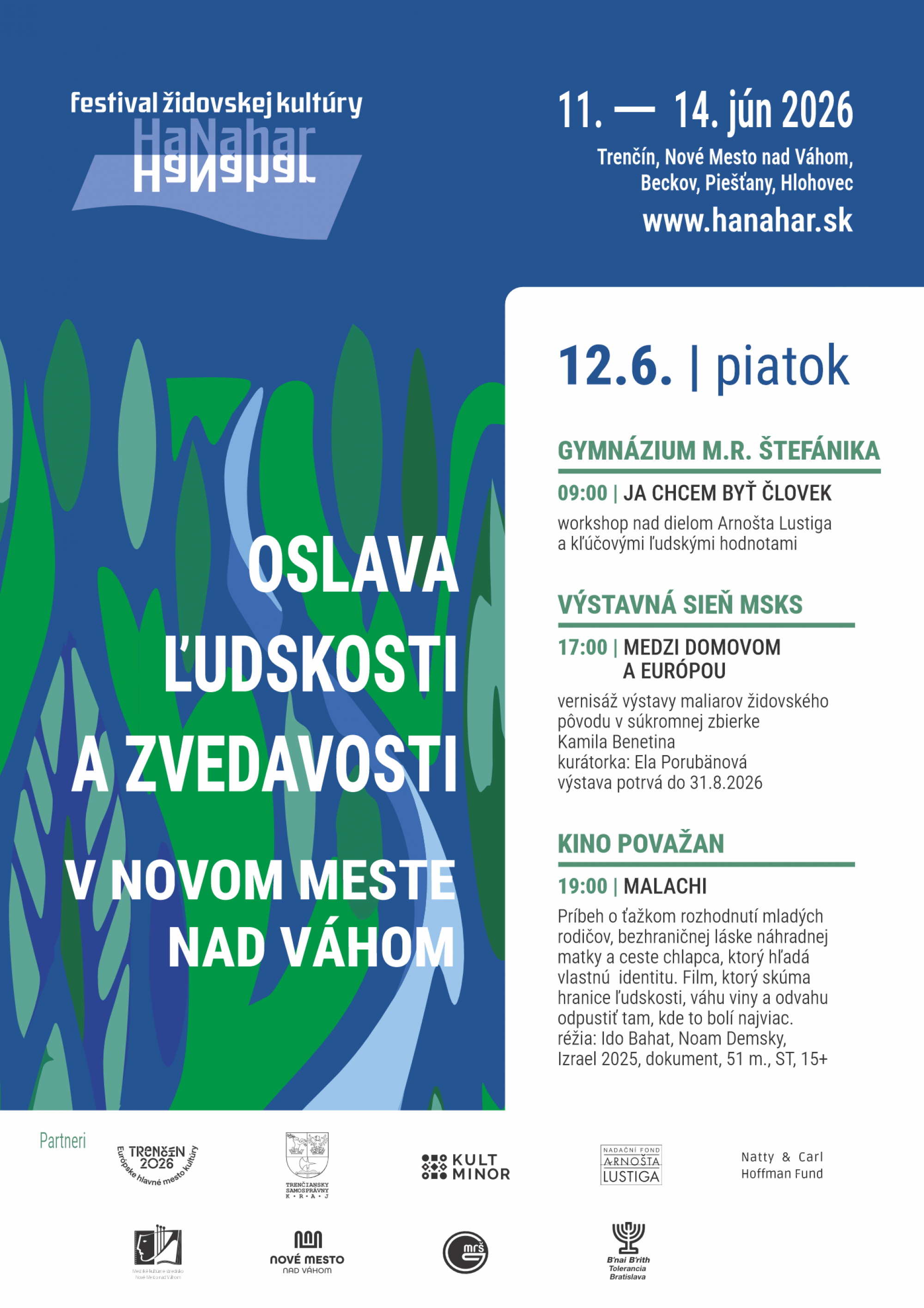 Festival židovskej kultúry HaNahar 2026 Festival židovskej kultúry HaNahar 2026