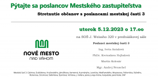 Pýtajte sa poslancov Mestského zastupiteľstva