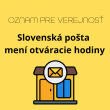 Pošta mení otváracie hodiny 