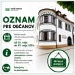 Matrika: obmedzenie poskytovania služieb v termíne 25. – 29. mája 2026