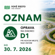 Oprava mostných záverov na D1 prinesie dopravné obmedzenia pri Novom Meste nad Váhom