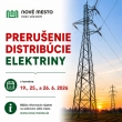 Plánované prerušenie distribúcie elektrickej energie 