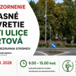 V nedeľu 18.10.2026 bude časť Športovej ulice dočasne uzavretá. Dôvodom je bezpečnostný orez stromov